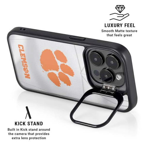 Clemson University White Jersey iPhone 16 Pro Kickstand Case